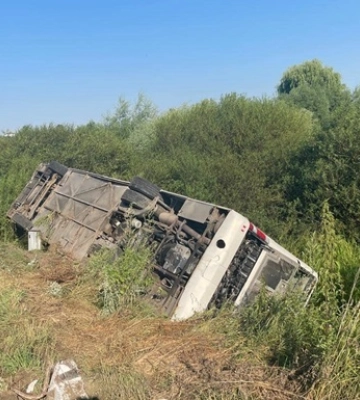 В Тернопольской области перевернулся автобус с паломниками