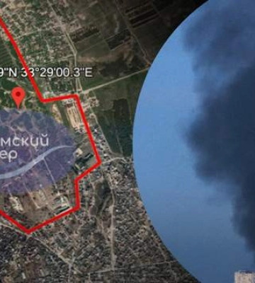 В Крыму могло прилететь в воинскую часть врага возле Фиолента