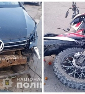 У Луцькому районі 16-річний мотоцикліст протаранив легковик 