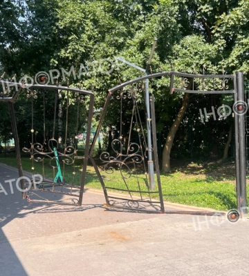 Патрульні знайшли водія, який “розтрощив” браму в міському парку Івано-Франківська