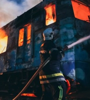 На Рівненщині загорівся поїзд