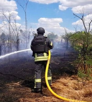 Оккупанты атаковали дроном-камикадзе Николаевщину: горела лесополоса и сухая трава
