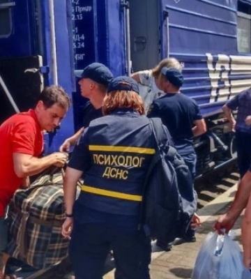 На Волинь прибув черговий евакуаційний потяг з Донеччини