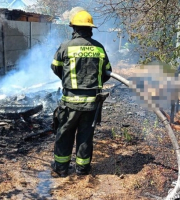 В Мелитополе при пожаре в частном доме погиб мужчина