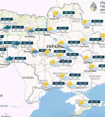 В Україні прогнозують дощі, а подекуди й грози: якою буде погода у Дніпрі 24 липня