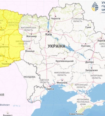 На Рівненщині в середу очікуються короткочасні дощі та грози