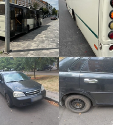 Наїхав на автобус та втік: патрульні Полтави знайшли порушника