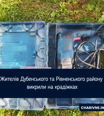 Поліцейські викрили жителів Дубенського та Рівненського району на крадіжках