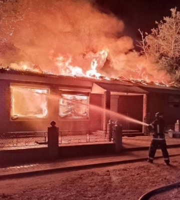 Под Мелитополем сгорел продовольственный магазин