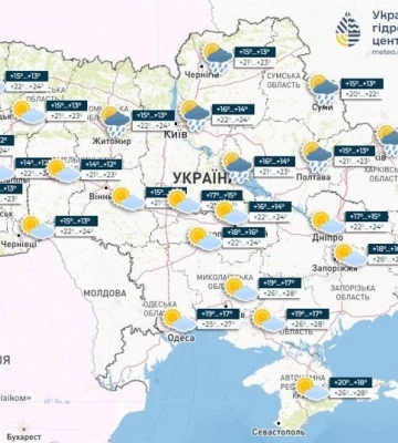 В Україні прогнозують похолодання та жовтий рівень небезпеки: якою буде погода у Дніпрі 30 липня