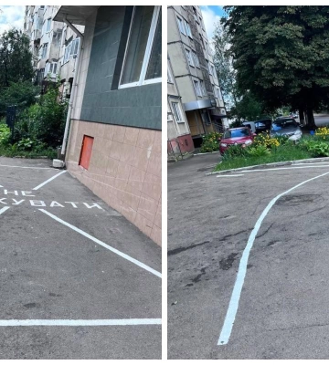 У Рівному оштрафували чоловіка, який самовільно наніс на асфальт розмітку