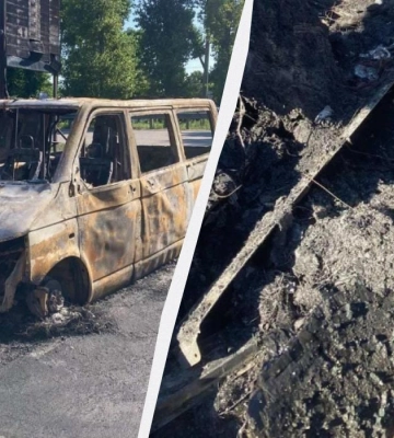 У Києві підпалили автомобіль медичної служби третьої штурмової бригади