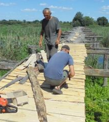 На Пирятинщині відремонтували найдовший дерев&#039;яний міст
