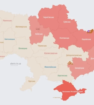 У Києві та низці областей оголошено повітряну тривогу, мешканців закликають шукати укриття