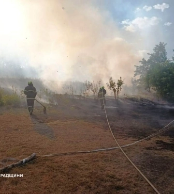 Під час пожежі трави на Кіровоградщині травмувався підліток