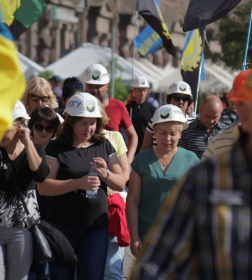 Львівські шахтарі перед Міненерго вимагали зарплати