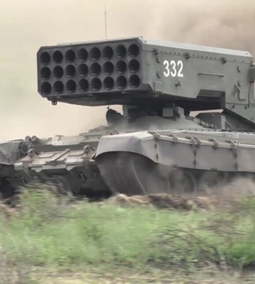 На Запорізькому напрямку військові спалили російський “Солнцепьок” (ВІДЕО)
