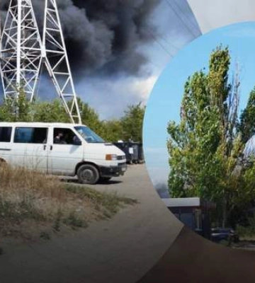 В Мариуполе возле воинской части оккупантов вспыхнул пожар, к небу тянется черный дым