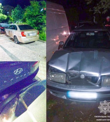 У Львові водій напідпитку в‘їхав у припарковані авто та втік з місця ДТП