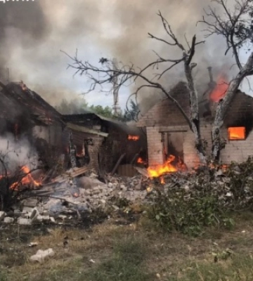 У Куп’янську через російські обстріли горіли будинки, є руйнування