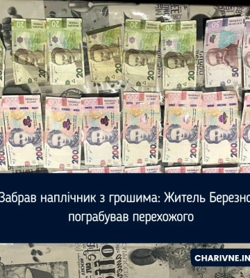 Забрав наплічник з грошима: Житель Березного пограбував перехожого