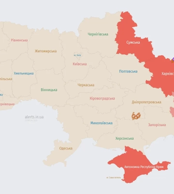 Повітряна тривога на Сумщині триває звідучора