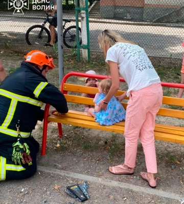 На одній із вулиць Луцька дитина потрапила у пастку