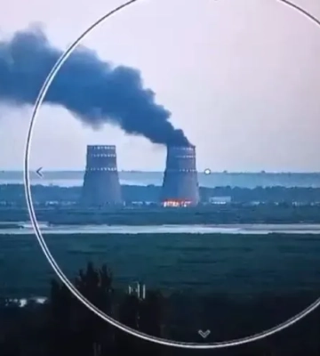 Зеленський: окупанти влаштували пожежу на Запорізькій АЕС