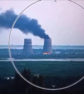 Оккупанты устроили пожар на территории Запорожской атомной электростанции