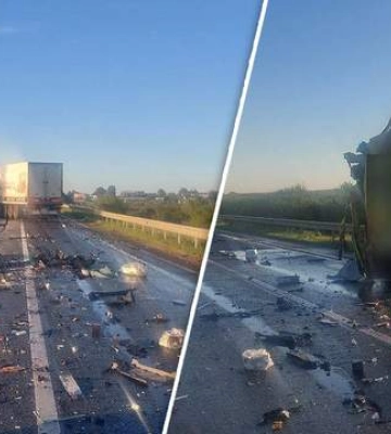 На Львовщине перекрыли движение по Киевской трассе: грузовик и микроавтобус попали в ДТП