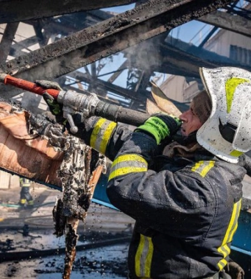 На Одещині згорів склад із зерном площею 2000 м.кв