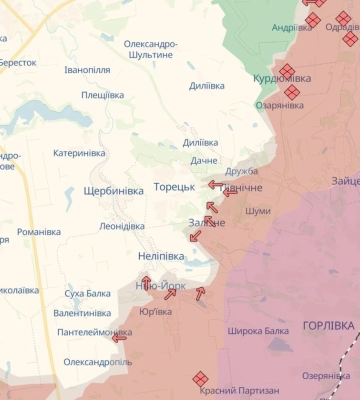 На фронте 80 боестолкновений, половина — на Покровском направлении, бои идут в городской застройке возле Торецка