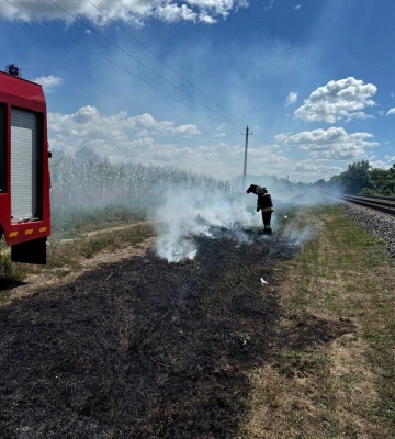 На Сумщині рятувальники продовжують ліквідовувати загоряння на відкритих територіях (відео)