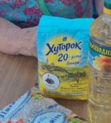 Літні мешканці Кодими отримали продуктові набори