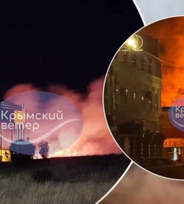 Ночью в Крыму могли поразить ПВО &quot;Панцирь-С&quot;, в Керчи пожары были в трех местах