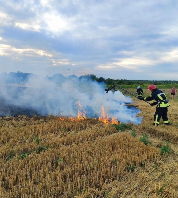 На Волині через необережність жінки згоріло пів гектара стерні