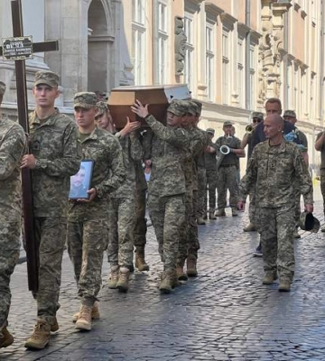 У Львові попрощалися з першим військовим, який загинув у Курській області