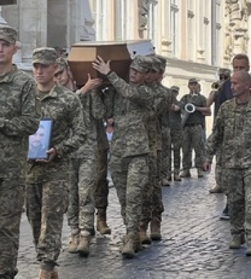 У Львові попрощалися з першим військовим, який загинув у Курській області