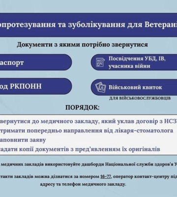 Де на Одещині ветеранам безоплатно лікують та протезують зуби
