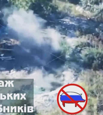На Харківщині нацгвардійці вдарили по бліндажу окупантів FPV-дронами (відео)