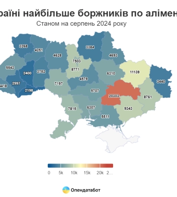 Харківщина посідає друге місце серед боржників по аліментах у 2024 році