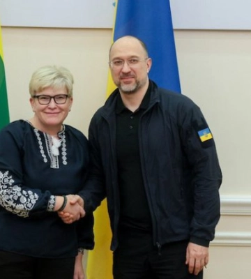 Прем&#039;єр-міністерка Литви вирушить до Києва напередодні Дня Незалежності України