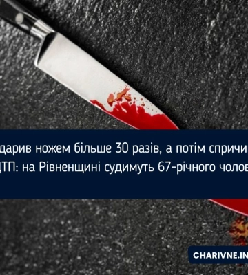 Вдарив ножем більше 30 разів, а потім спричинив ДТП: на Рівненщині судимуть 67-річного чоловіка