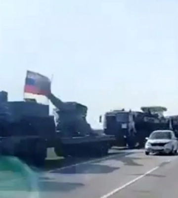 Под Мелитополем замечены огромные колонны военной техники оккупантов (видео)