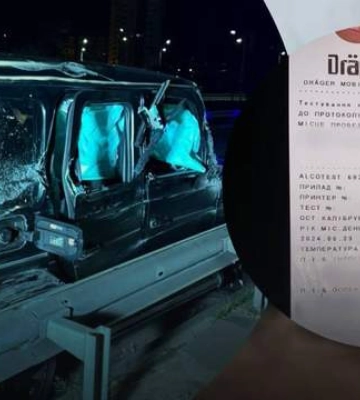 В Киеве элитный внедорожник протаранил отбойник: пассажир вылетел в окно и погиб