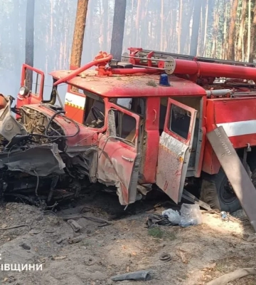 На Харківщині підірвався пожежний автомобіль з рятувальниками
