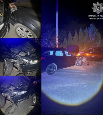 16-річна водійка напідпитку в`їхала в чуже авто на Рівненщині