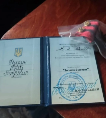 Захисника з Волині нагородили «Золотим хрестом»