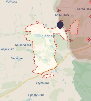 Окупанти контролюють близько 40% Часового Яру: у 24-й ОМБр розповіли про ситуацію. Карта