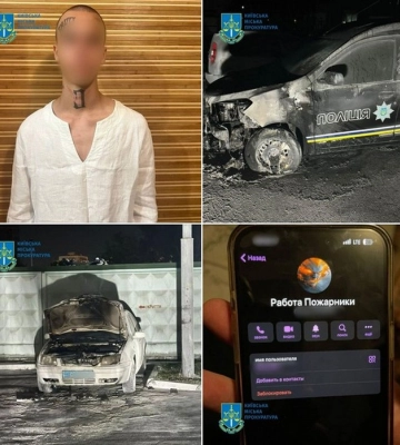 У Києві затримали чоловіка, який погодився за $6000 підпалити два автомобілі поліції